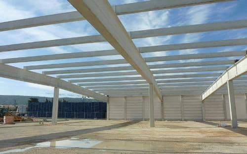 Une charpente en béton