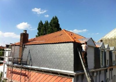 Photo d'un chantier de bardage en ardoise pour une maison à Lille, terminé et effectué par BT'ÉTANCHE